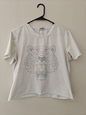 Kenzo White Tiger Graphic Tee Women's Size S-M